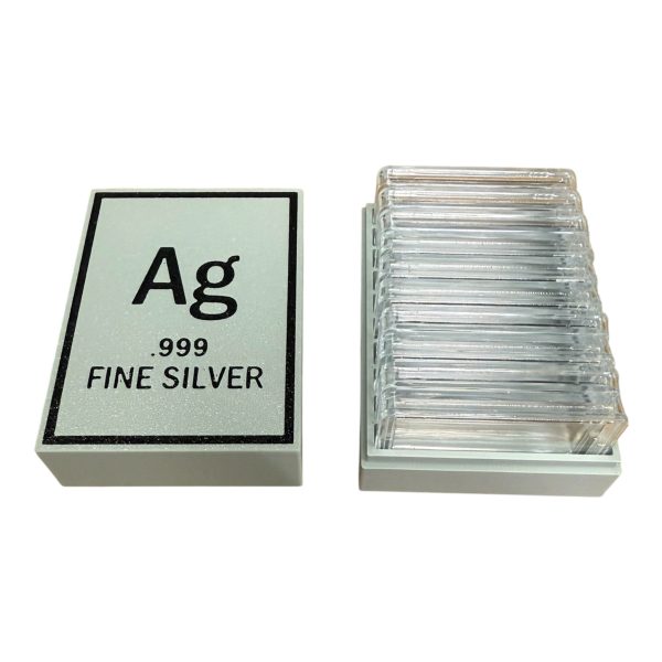 10 Count 1oz Bar Silver Bullion Box