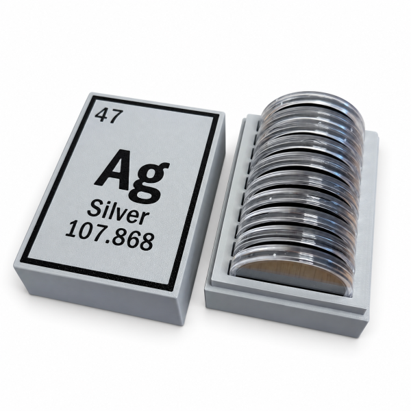 10 Count 1oz Round Silver Bullion Box