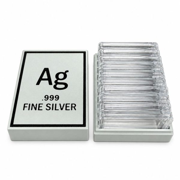 10 Count 1oz Bar Silver Bullion Box